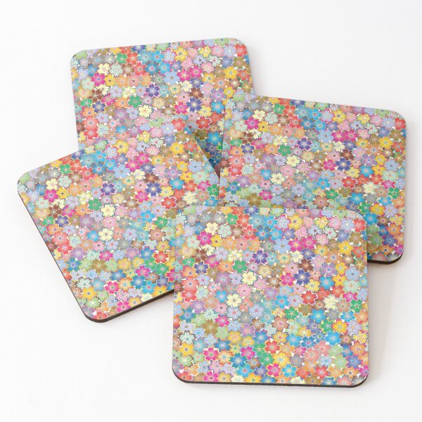 Item preview, Vibrant and Colorful Flower Petals Collage Pattern designed and sold by GeekHeadDesigns.