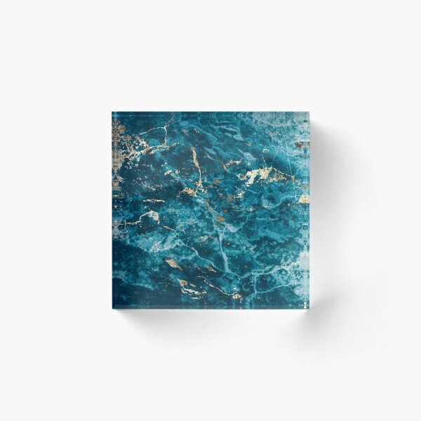 Item preview, aqua and gold pattern designed and sold by Floraisonco.
