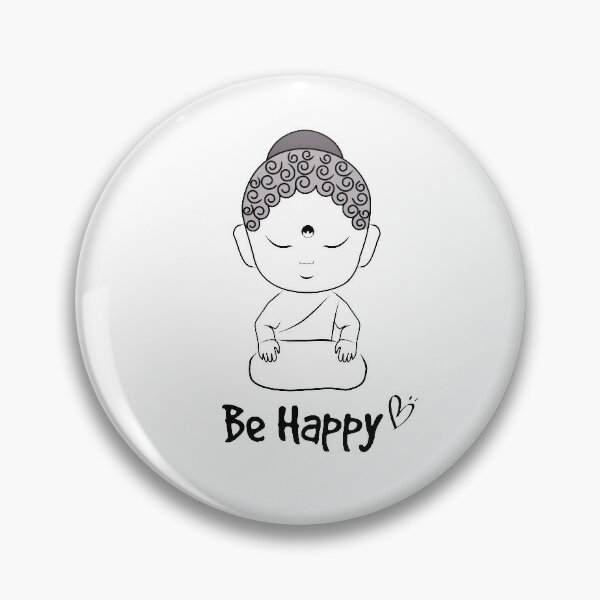 Be Happy Little Buddha - cute buddha good vibes and positivity  Art Board  Print for Sale by wwgkqhvasg93