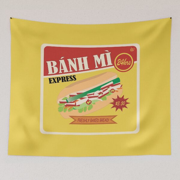 Item preview, Retro Banh Mi Express V2 Print designed and sold by BeigeleeBrand.
