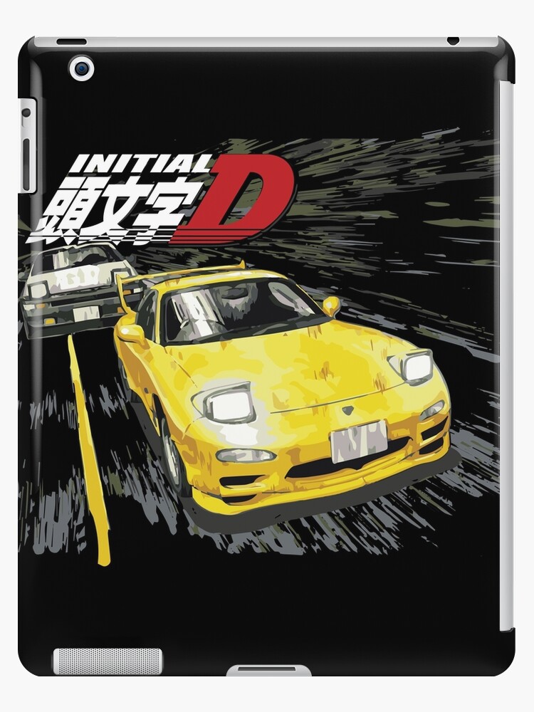 Initial D Mountain Drift Racing Tandem Fd3s Vs Ae86 Ipad Case Skin By Cowtowncowboy Redbubble