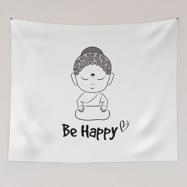 Item preview, be happy little buddha - zen little buddha lotus position  designed and sold by 0umStore.
