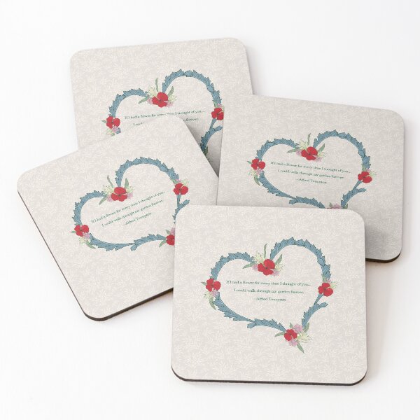 Item preview, Floral heart with a Tennyson Quote designed and sold by GaHummingbird.