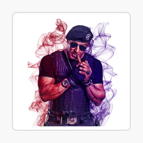 Sylvester Stallone Smok Sticker