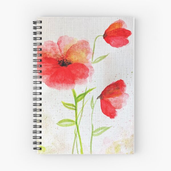 Item preview, Red Watercolour Poppies designed and sold by JillyBeanDesign.
