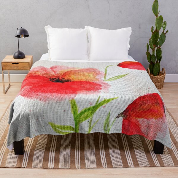 Item preview, Red Watercolour Poppies designed and sold by JillyBeanDesign.
