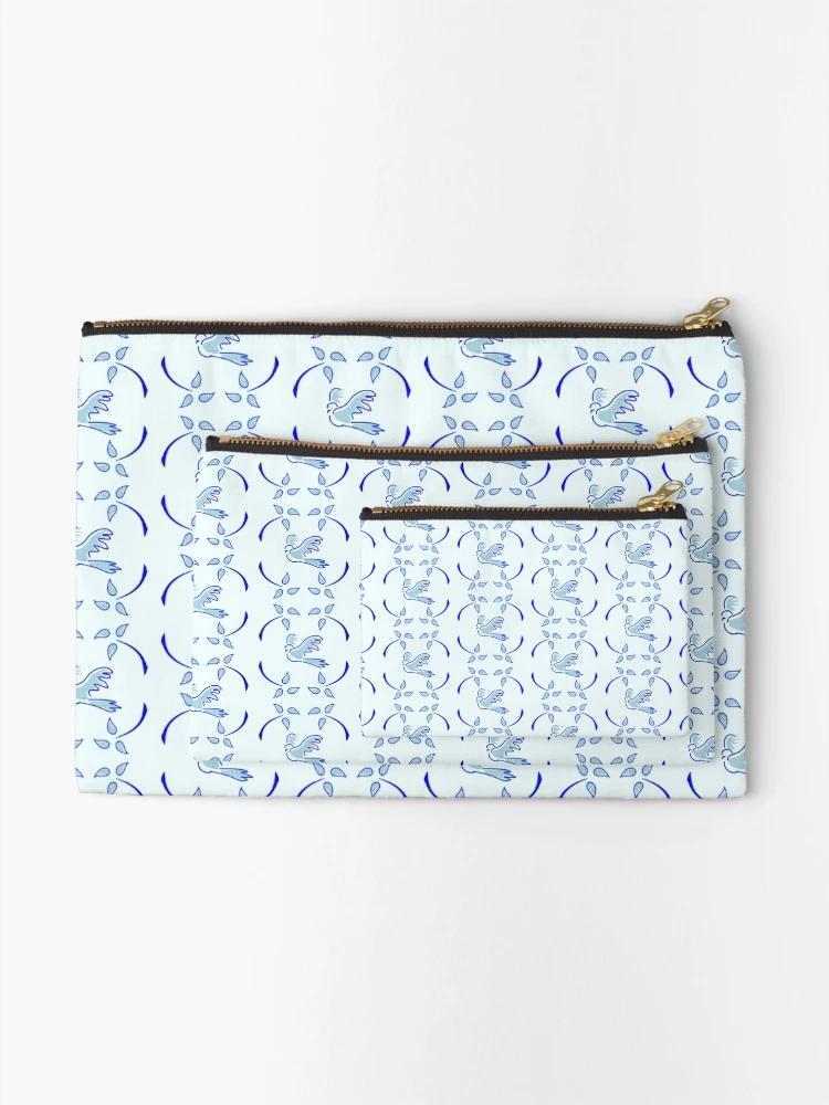 Thumbnail 2 of 4, Zipper Pouch, Retro Dove Pattern designed and sold by RBCMcCoy.