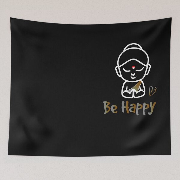 Item preview, be happy little buddha - zen little buddha lotus position  designed and sold by 0umStore.