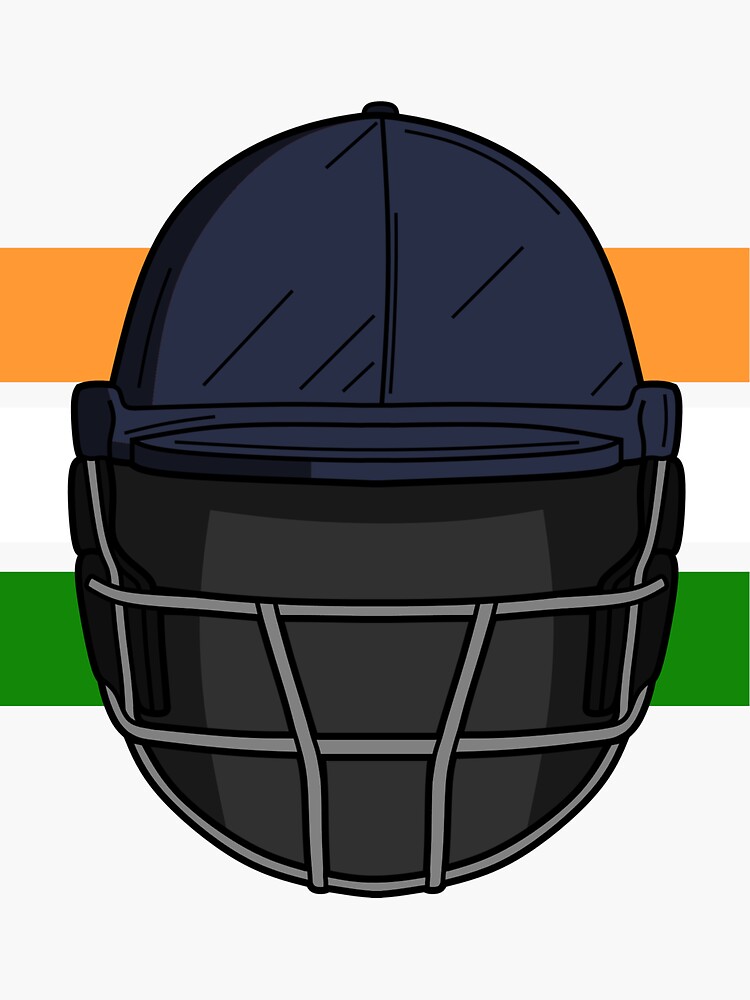 "India Cricket Helmet" Sticker by mitchellclavant Redbubble