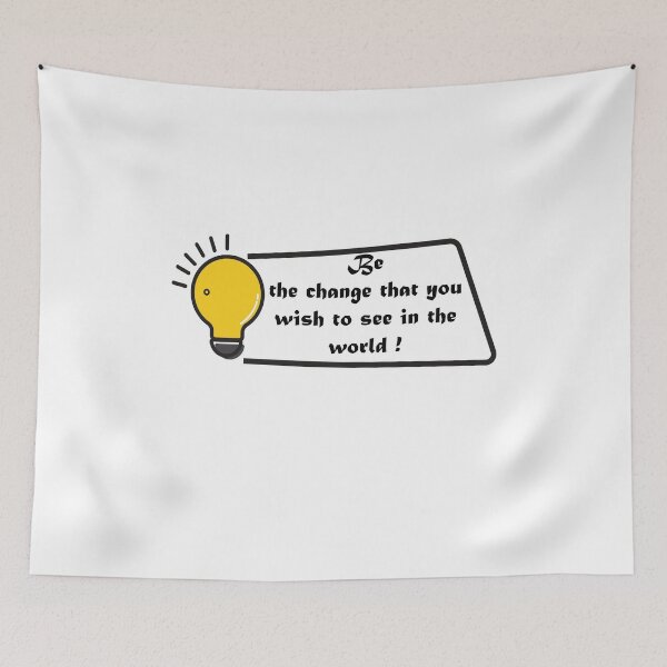 Item preview, Philosophy Quotes " BE THE CHANGE  THAT YOU WISH TO SEE IN THE WORLD " Sticker T-'shirt designed and sold by simostore1.