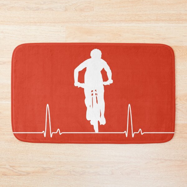 Item preview, Mountain Biker Peaking Heartbeat White designed and sold by RabeDesigns.