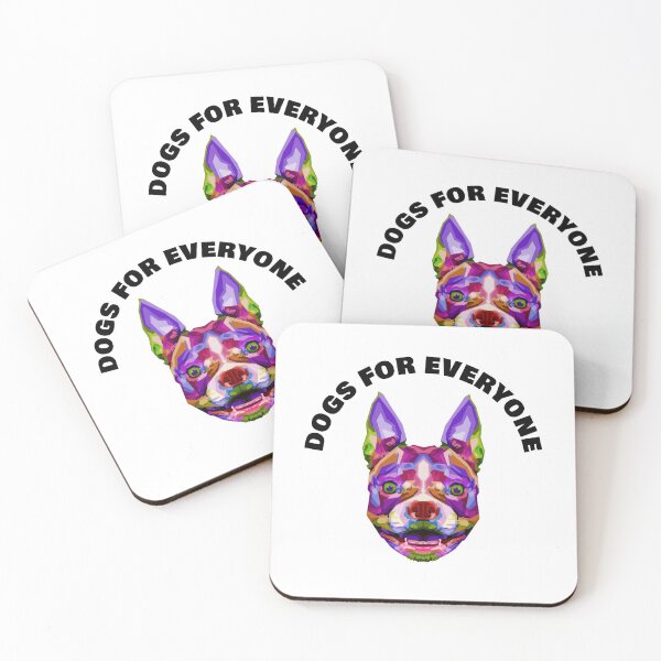 Item preview, Dogs For Everyone - Rainbow Boston Terrier Dog - Woof White designed and sold by NoMatterLab.