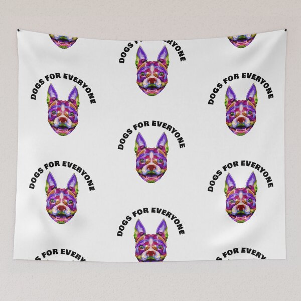 Item preview, Dogs For Everyone - Rainbow Boston Terrier Dog - Woof White designed and sold by NoMatterLab.