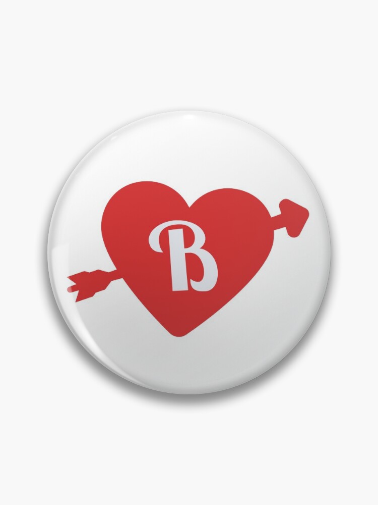 Red Heart With Letter B