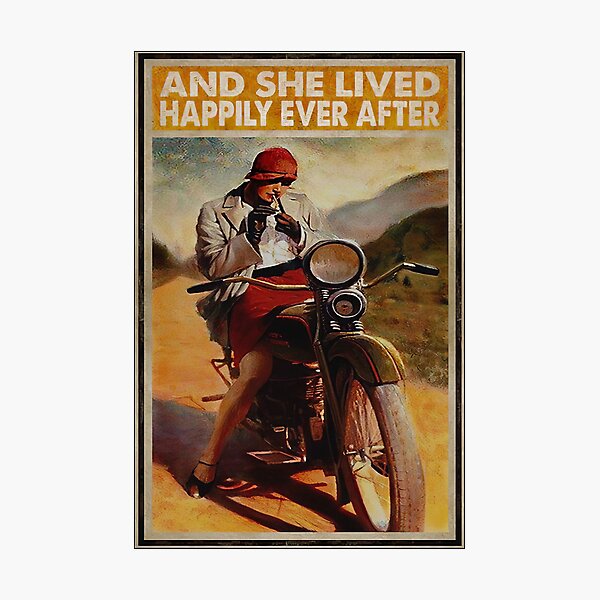Item preview, Biker girl and she lived happily ever designed and sold by Gwenn69.