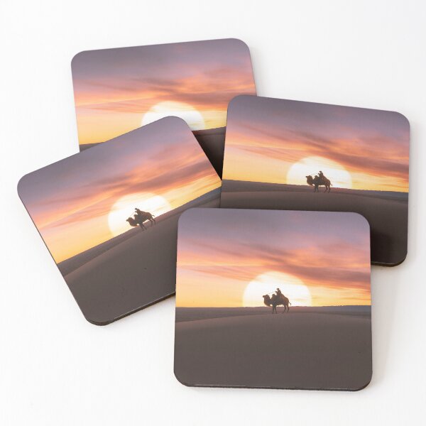 Item preview, Camel in Sand Dunes Sunrise Gobi Desert Mongolia designed and sold by paradiskt.