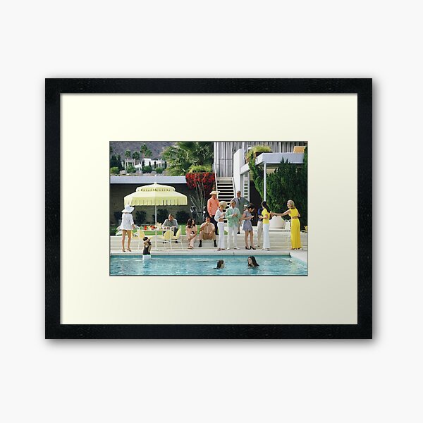 party at the pool Framed Art Print