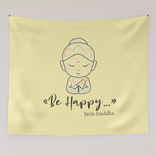 Item preview, be happy little buddha - zen little buddha lotus position  designed and sold by 0umStore.