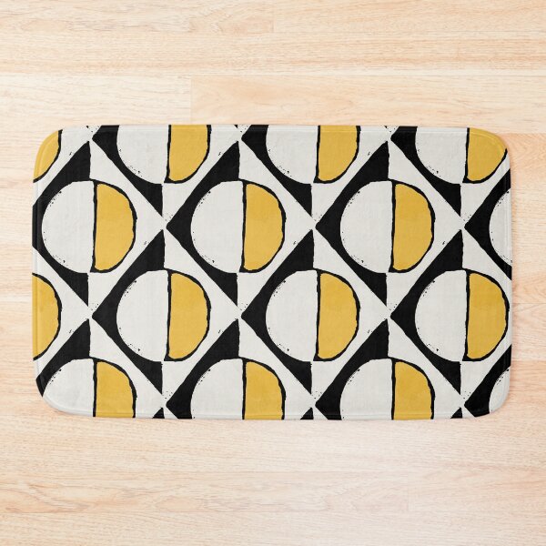 Item preview, Colored Mid-Century Modern Pattern - Yellow, Black, And White Concrete designed and sold by SwePattern.