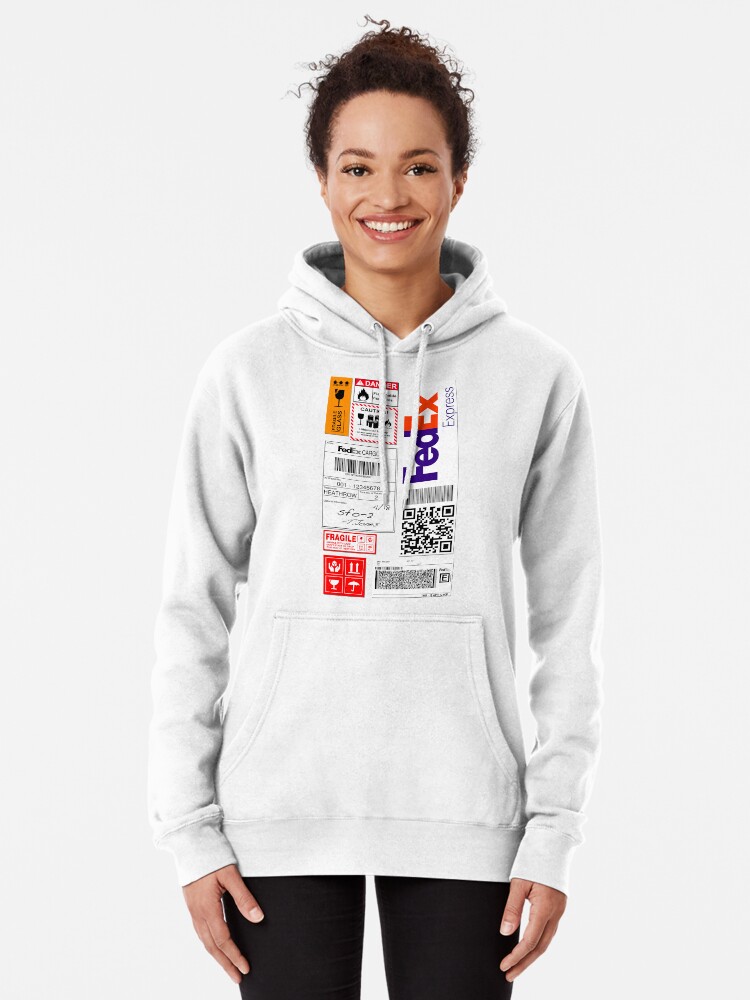 Fragile Caution Shipping Label Stickers | Pullover Hoodie