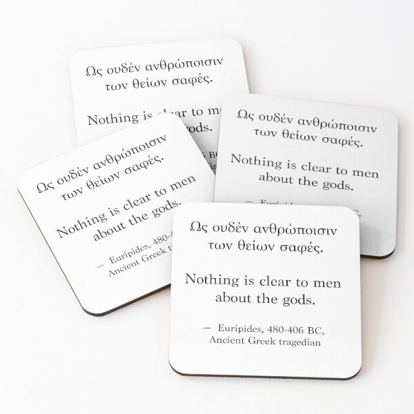 Item preview, Ancient Greek Quote - Nothing is clear to men about the Gods designed and sold by LuludiLemoni.
