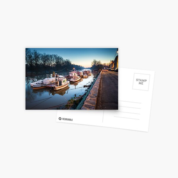 Lever sur le port de la Morinière en bord de Sèvre Nantaise Carte postale