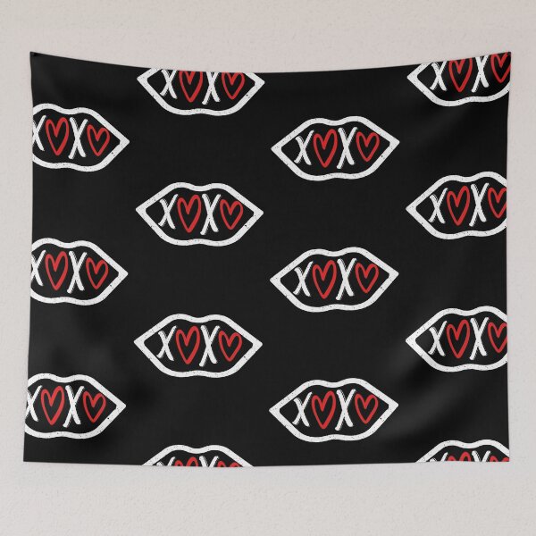 Item preview, xoxo kissing lips, romantic valentines  day design  designed and sold by Moussa  Sussi.