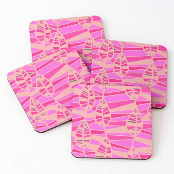 Item preview, Abstract Geometric Leaves in Pinks designed and sold by AlteredAtelier.