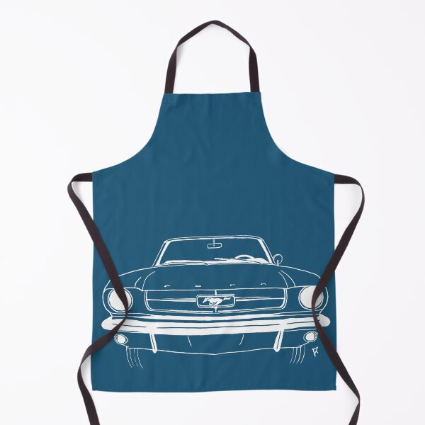 Item preview, Ford Mustang white lines blue background designed and sold by Cardrawing-Art.