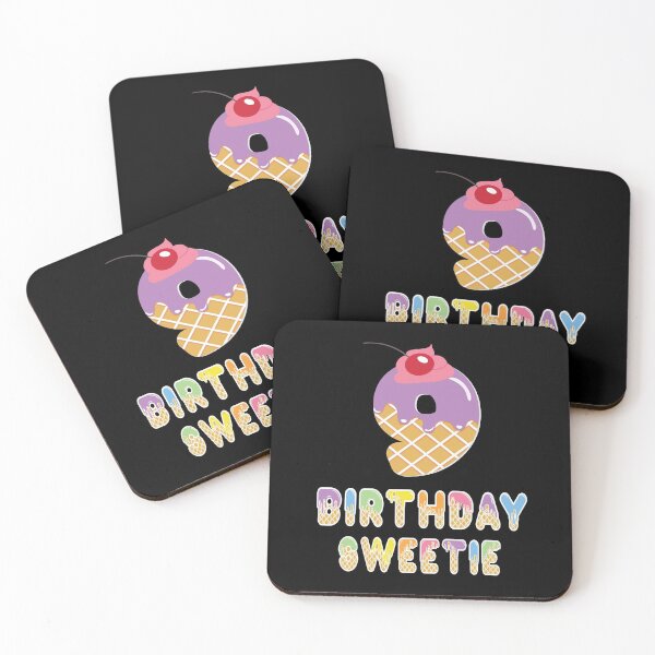 Item preview, 9th Birthday Sweetie Waffle Lover Girl 9 Years Old B-day design designed and sold by Grabitees.
