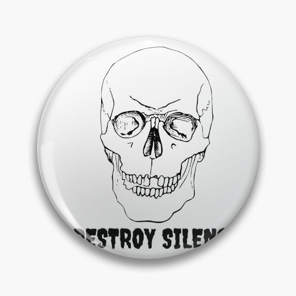 Item preview, i destroy silence- funny skull art designed and sold by Kriti Rastogi.