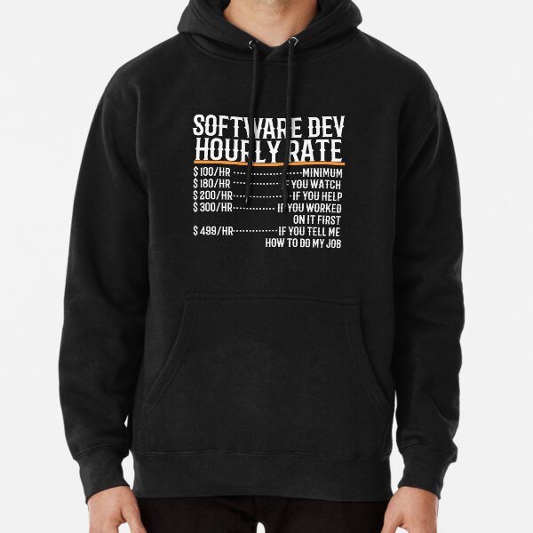 Item preview, Software Developer Hourly Rate designed and sold by TeesYouWant.