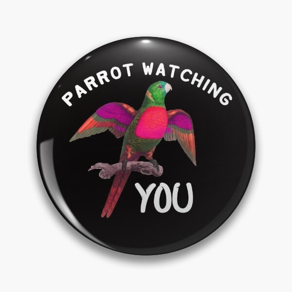 Item preview, parrot watching you - colorful parrot designed and sold by Hannah  Pillic.