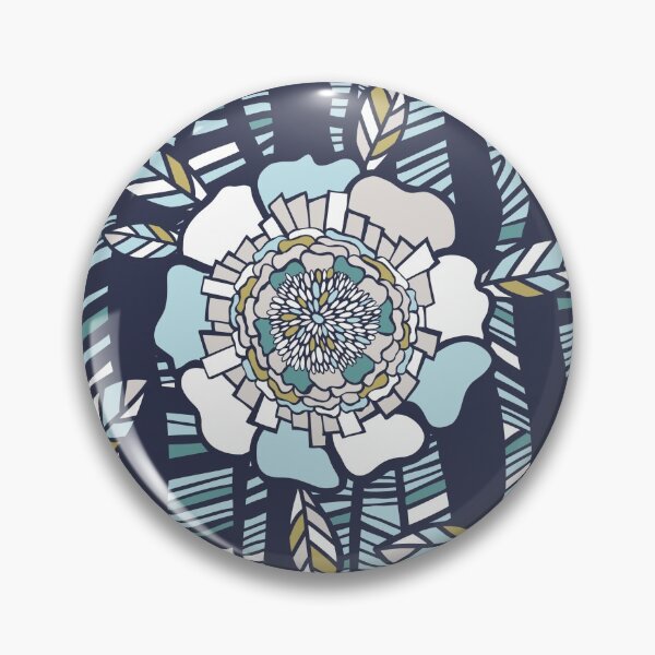 Item preview, Organic Geometric Floral - Blue Palette designed and sold by Sketchbook Designs.