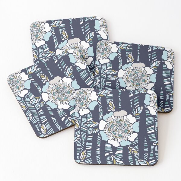 Item preview, Organic Geometric Floral - Blue Palette designed and sold by Sketchbook Designs.