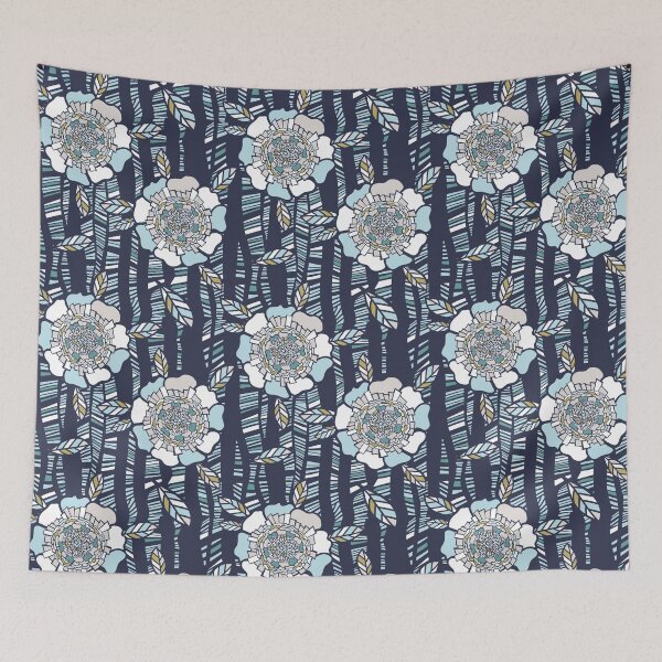 Item preview, Organic Geometric Floral - Blue Palette designed and sold by Sketchbook Designs.