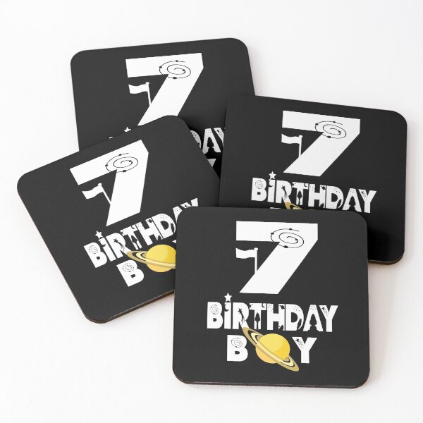 Item preview, 7th Birthday Boy Astronaut 7 Years Old Space Theme Party graphic designed and sold by Grabitees.
