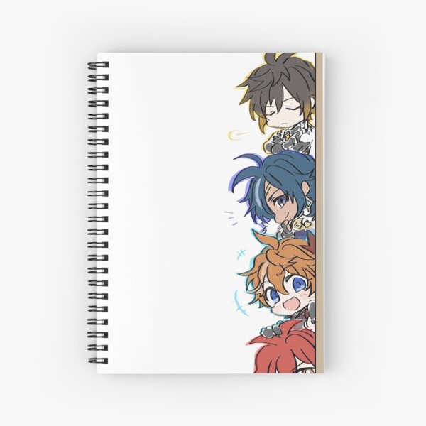 Genshin Impact Chibi Peeker Boy Band Spiral Notebook