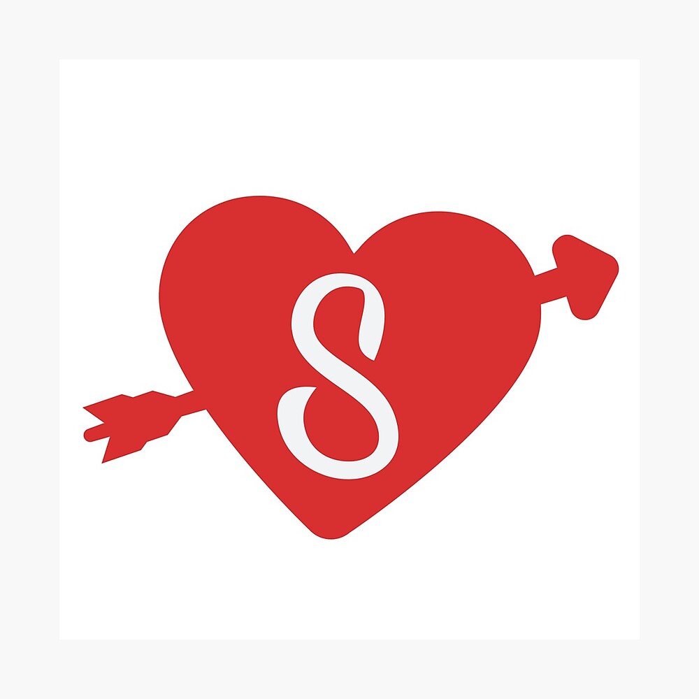 Red Heart With Letter S