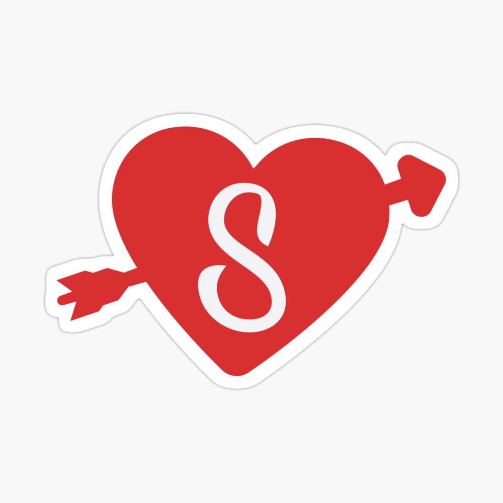 Red Heart With Letter S
