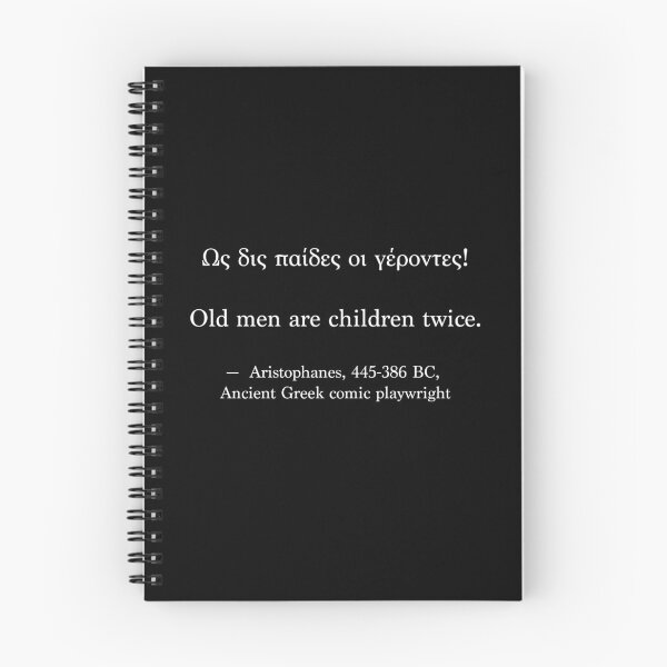 Item preview, Ancient Greek Quote - Old men are children twice designed and sold by LuludiLemoni.