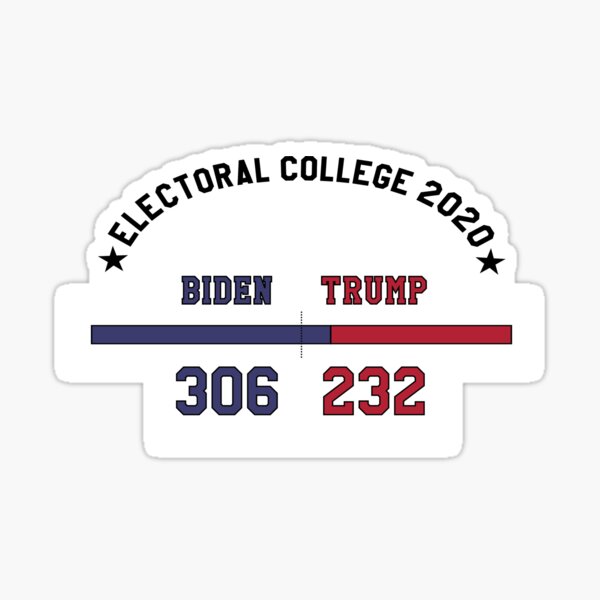 Electoral College 2020 - Trump V Biden Sticker