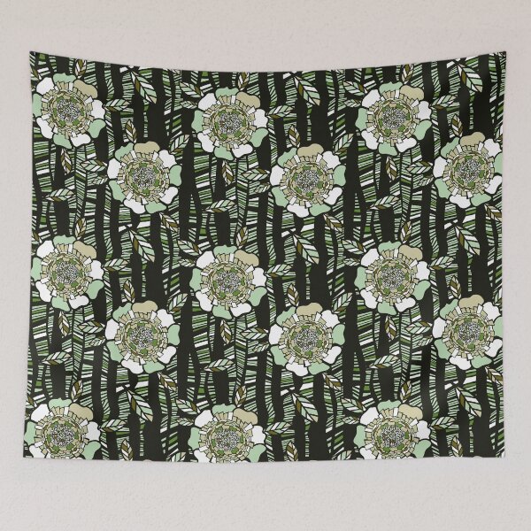 Item preview, Organic Geometric Floral - Green Palette designed and sold by Sketchbook Designs.