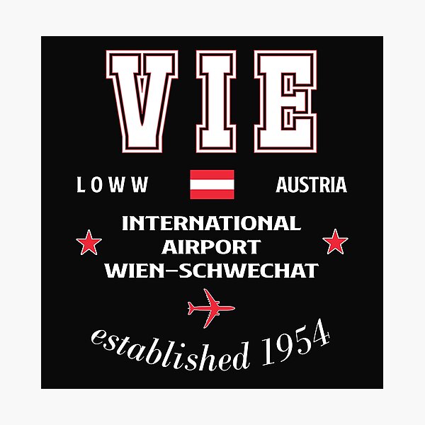 Item preview, VIE Vienna International Airport Schwechat Austria - Clean Design designed and sold by FouDeeziner.