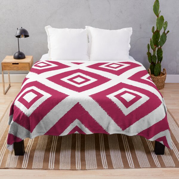 Item preview, Hot Pink Fractured Ikat Geometric Pattern designed and sold by thelustrous.
