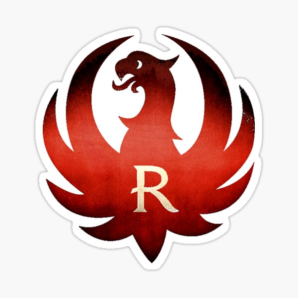 Ruger Distressed Red Eagle Sticker