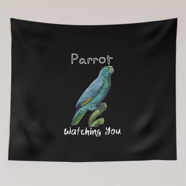 Item preview, parrot watching you - colorful parrot - parrot lover designed and sold by Hannah  Pillic.
