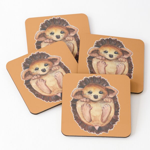 Item preview, Watercolor - Baby hedgehog (fall version) designed and sold by Karolien Kenis.
