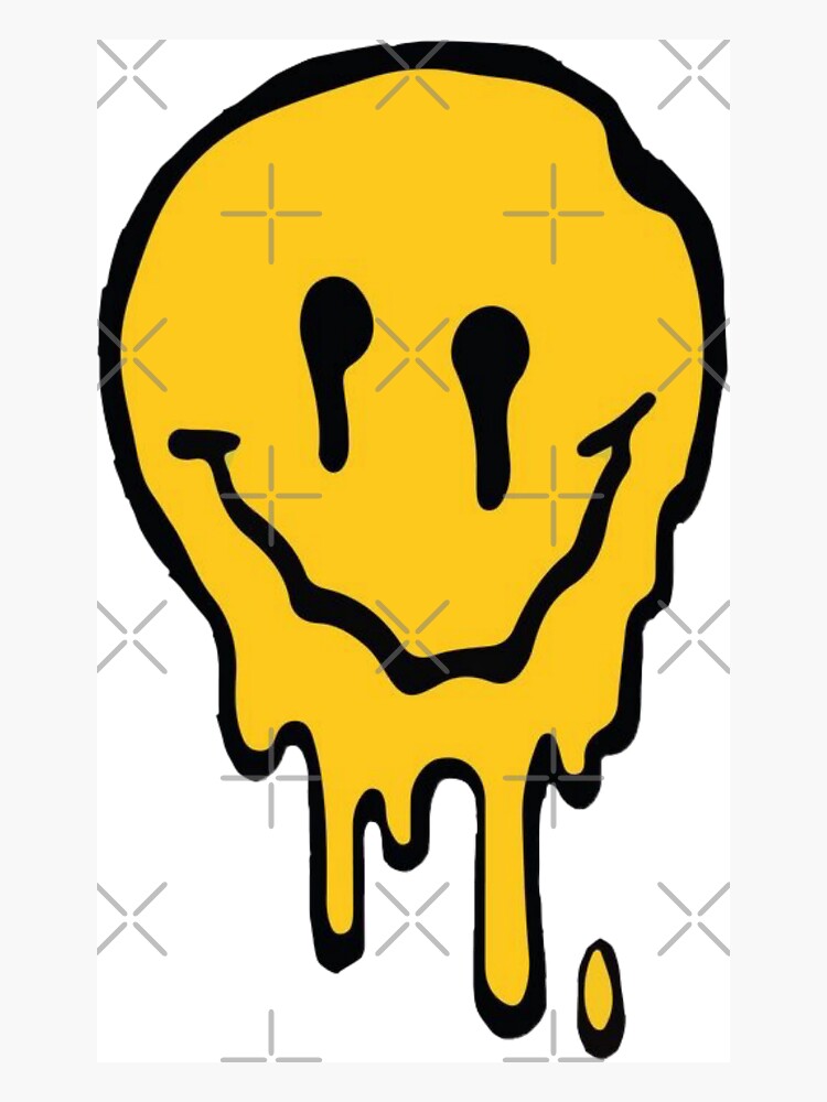 "Drippy smiley face" Magnet by imagilure | Redbubble