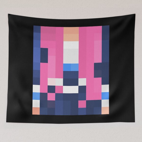 Item preview, Pixelated Body with Long Pink Hair designed and sold by SocialStreet.